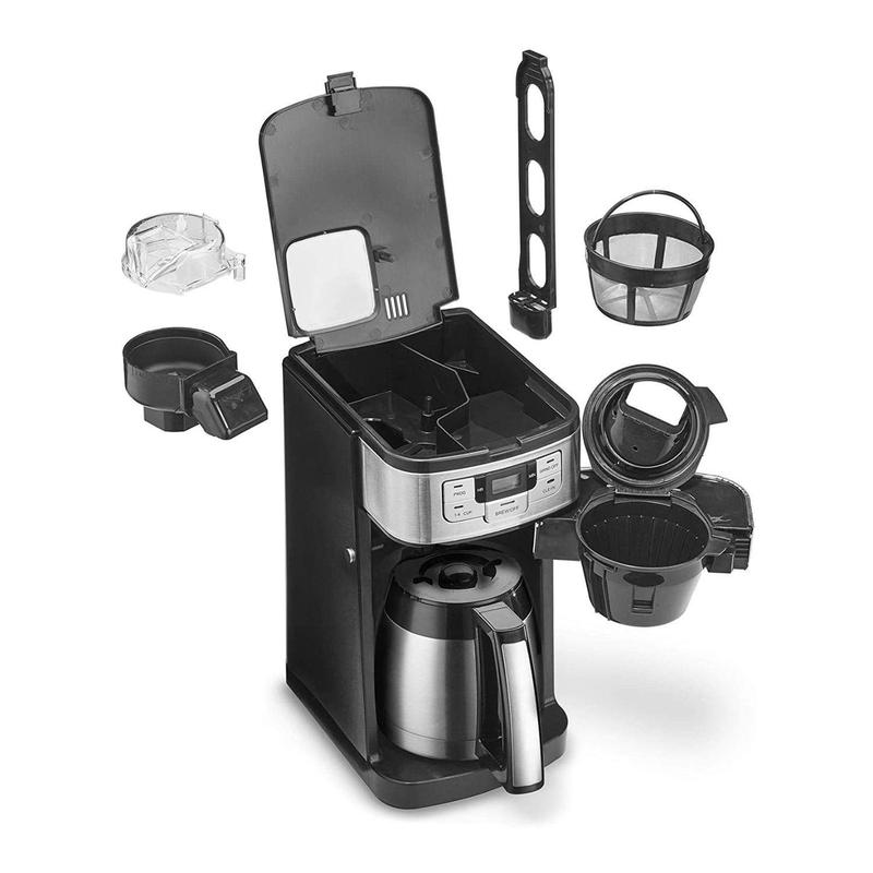 Cafeteira Cuisinart DGB-450 10 Xícaras com Moedor - Preta/Prata
